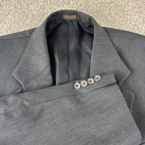 Oscar de la Renta Menswear Gray Wool‎ Blazer Jacket 42L W36 Made in Mexico